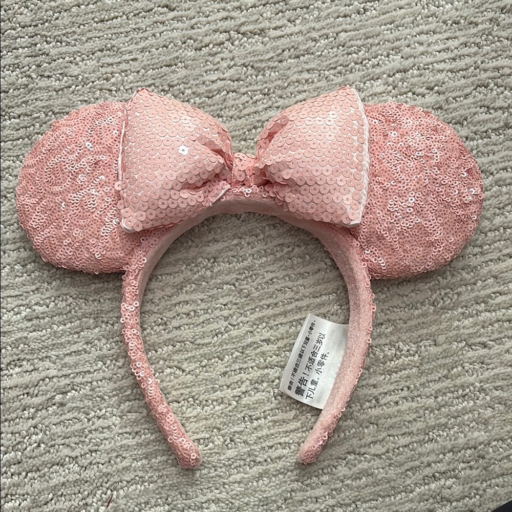 Disney Sequin Millennial Pink Mouse Ears Headband from Disney Parks 🩷